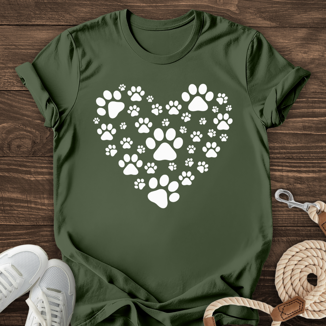Paw Print Heart Tee