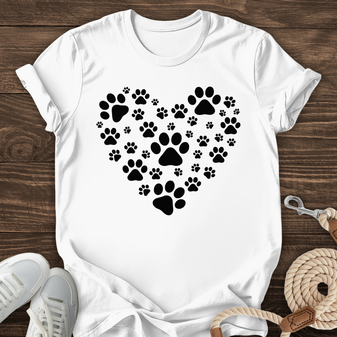 Paw Print Heart Tee