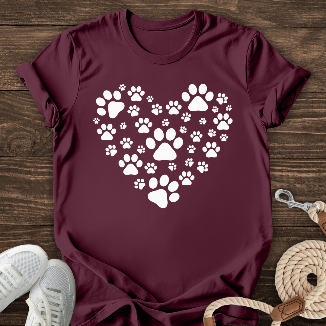 Paw Print Heart Tee